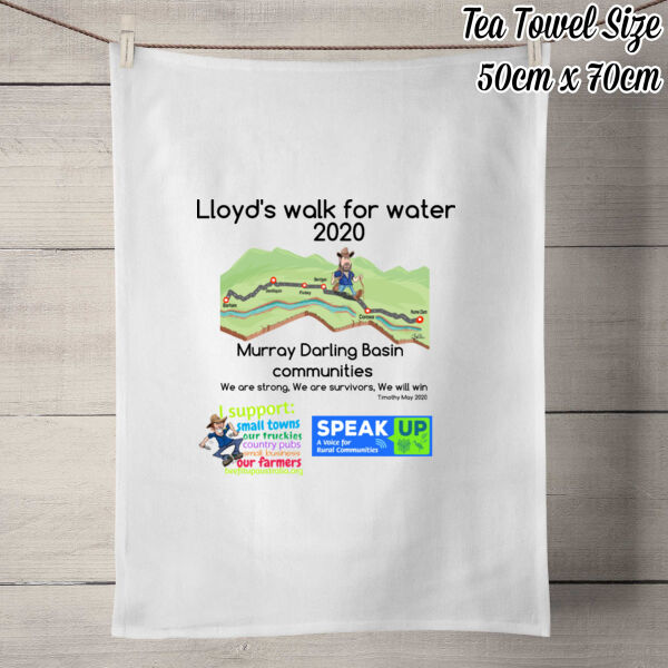 Lloyd's walk for water Tea Towels Thumbnail